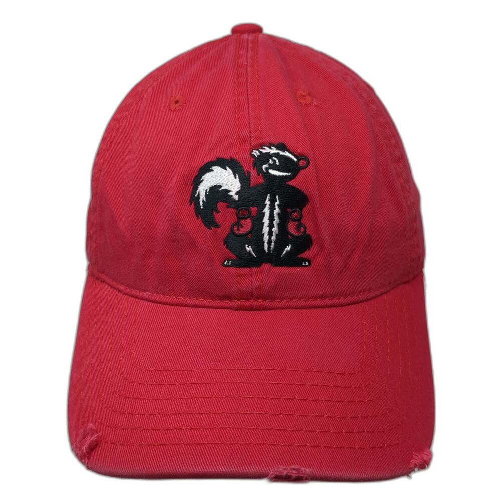 Otto Baseball Cap Red One Size Skunk Mascot Stinker Stores Boxer Embroidered Hat